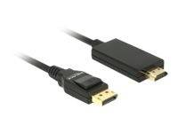 DELOCK 85316 Delock kabel Displayport 1.2 (M) - HDMI-A (M) pasywny 1m czarny