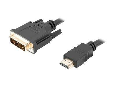 LANBERG CA-HDDV-10CC-0030-BK Lanberg kabel HDMI -> DVI-D(18+1) M/M Single Link, czarny 3m