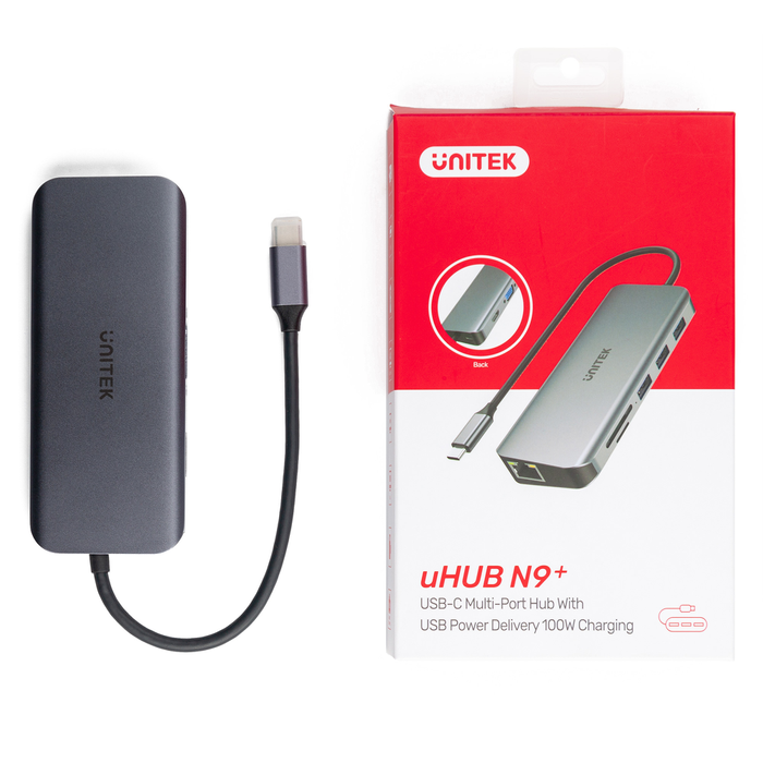 Unitek Hub USB-C 3xUSB 3.1 PD HDMI SD VGA RJ45