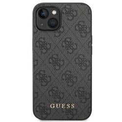 Guess GUHCP14MG4GFGR iPhone 14 Plus 6,7" szary/grey hard case 4G Metal Gold Logo